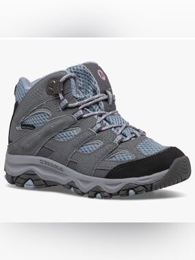 Merrell Moab waterproof high 3.0 Kids girls Blue Gray pink Hiking Boots